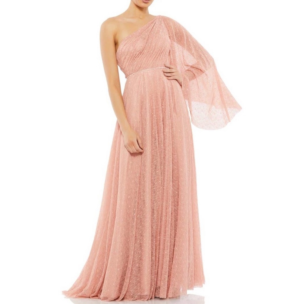 Mac Duggal Salmon Pink Bridesmaid Gown size 8